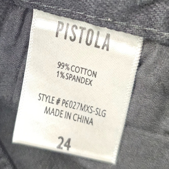 🆕️Pistola Embellished Rhinestone High-Rise Straight Legged Black Jeans Size 24 - Picture 11 of 11